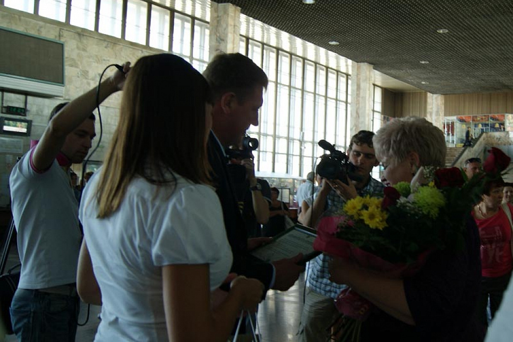Миллионный пассажир в аэропорту Хабаровск
